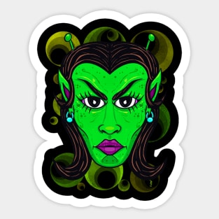 Female alien Sticker